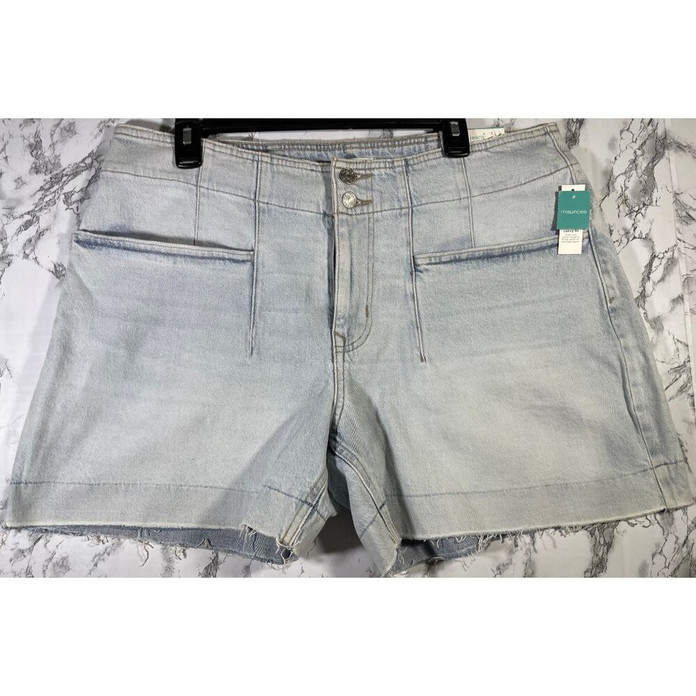 M Jeans by Maurices Womens 5" A-Line Short Curvy Fit 16W High Rise Comfort Stret